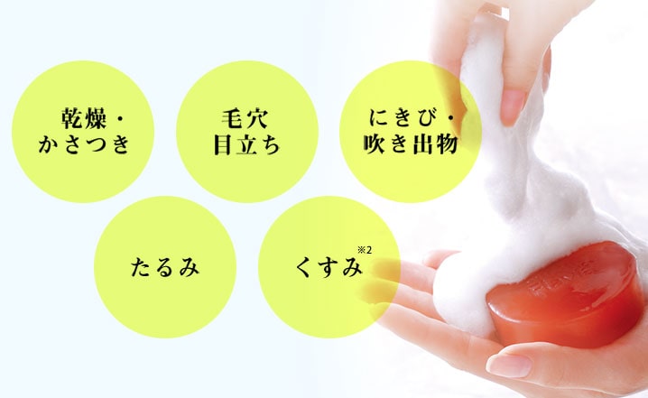 乾燥・かさつき・毛穴目立ち・にきび・吹き出物・たるみ・くすみ