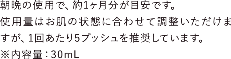 朝晩の処方で,1ヶ月分が目安です。