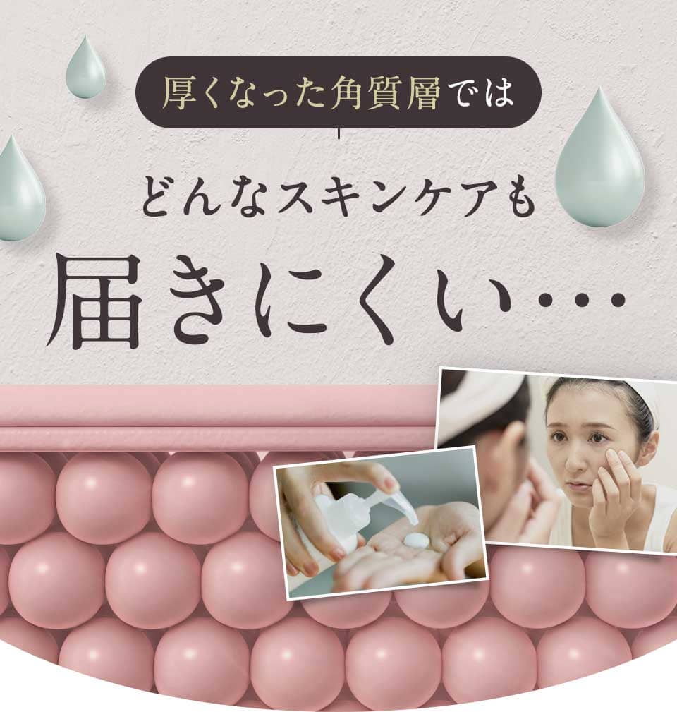 どんなスキンケアも届きにくい